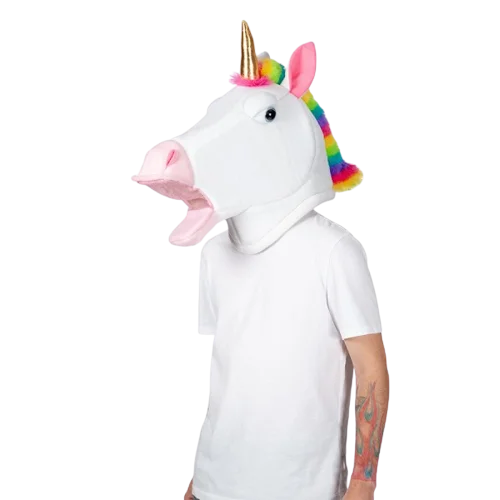 tête de mascotte licorne