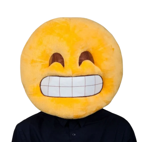 Tête de mascotte smiley