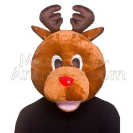 achat tête mascotte renne pas chère. Déguisement tête mascotte renne.  Tête mascotte discount renne.