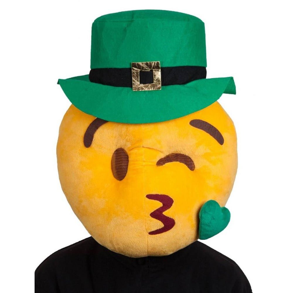 déguisement mascotte tête de smiley leprechaun Saint Patrick