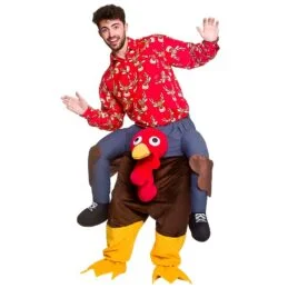 déguisement mascotte dinde riding thanksgiving