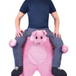 déguisement mascotte cochon rose riding